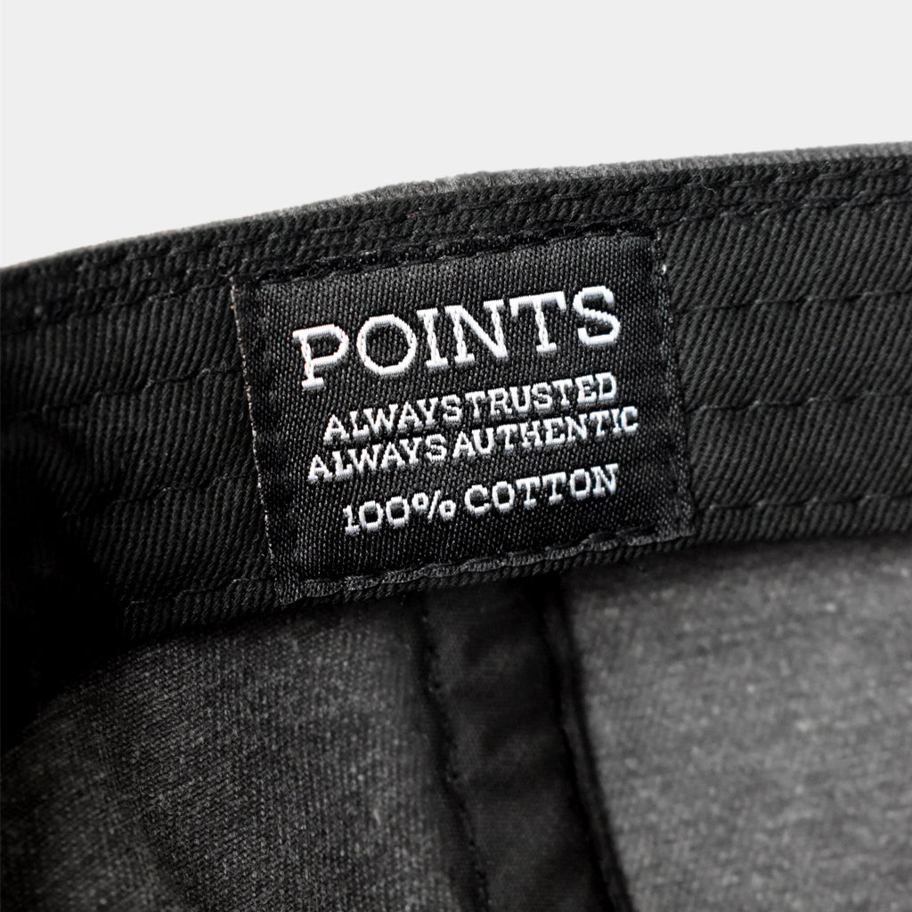 Points Twin Stripe Cap - Washed Black | Australia LABEL