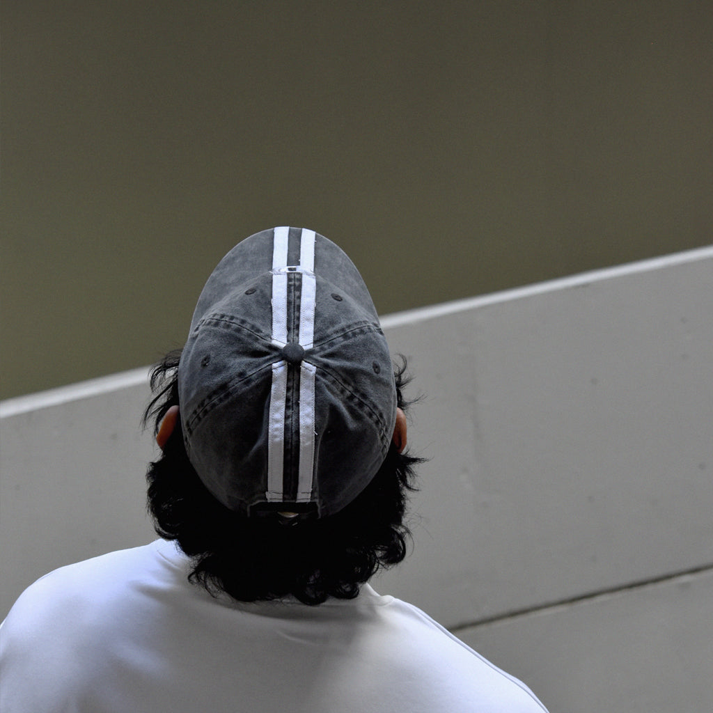 Points Twin Stripe Cap - Washed Black | Australia TOP