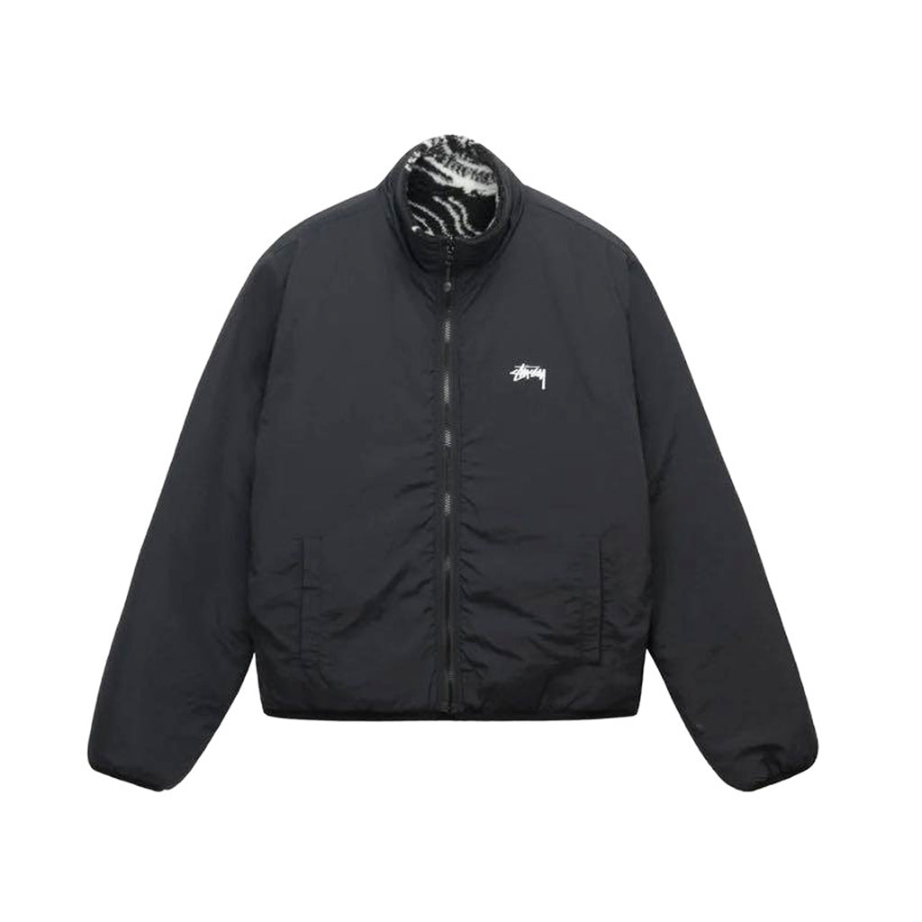 Stussy Reversible Dragon Sherpa Jacket Black Natural Points Streetwear Store Brisbane