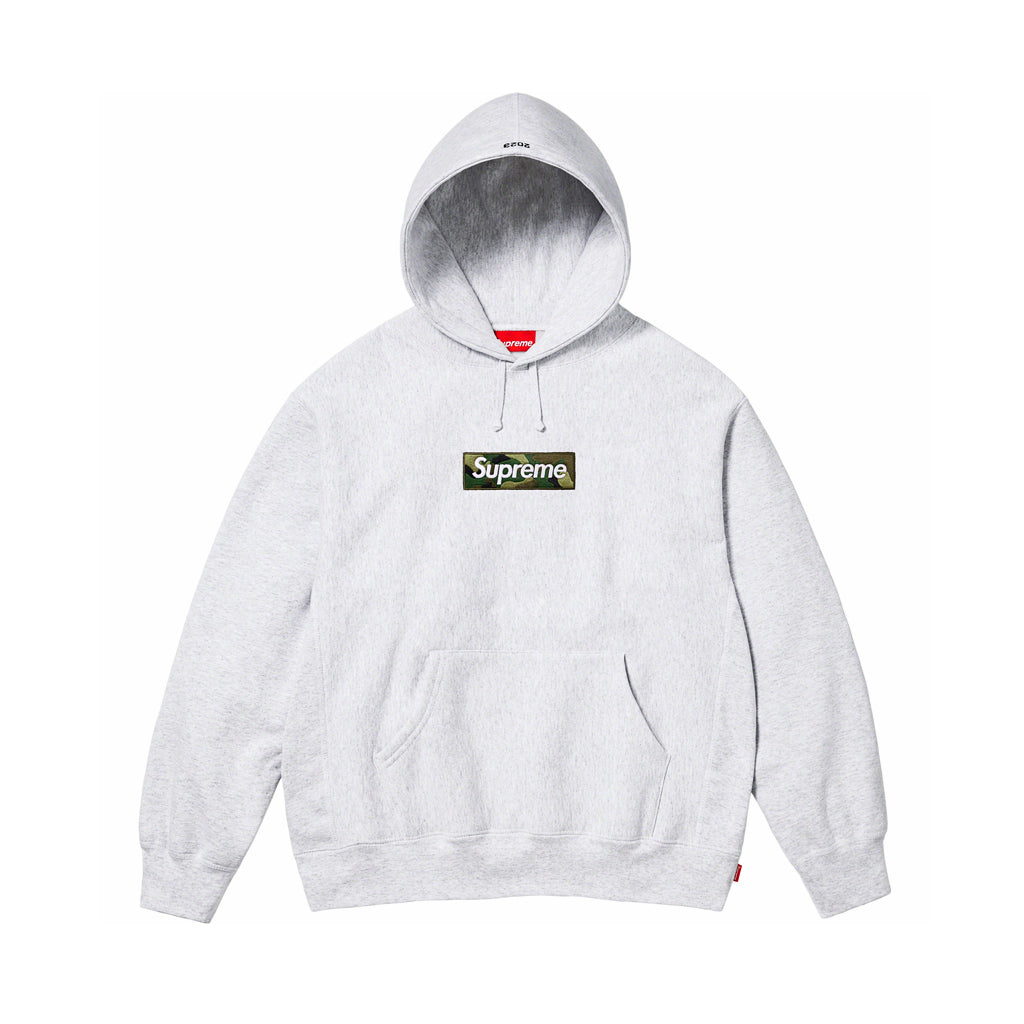Supreme Box Logo Hooded Sweatshirt 2023 – Ash Grey / Camo | Australia New Zealand 