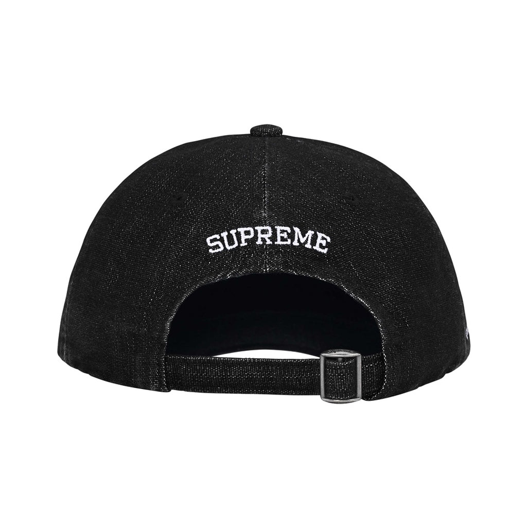Supreme Cordura Denim  S Logo 6-Panel Cap - Black BACK Australia New Zealand