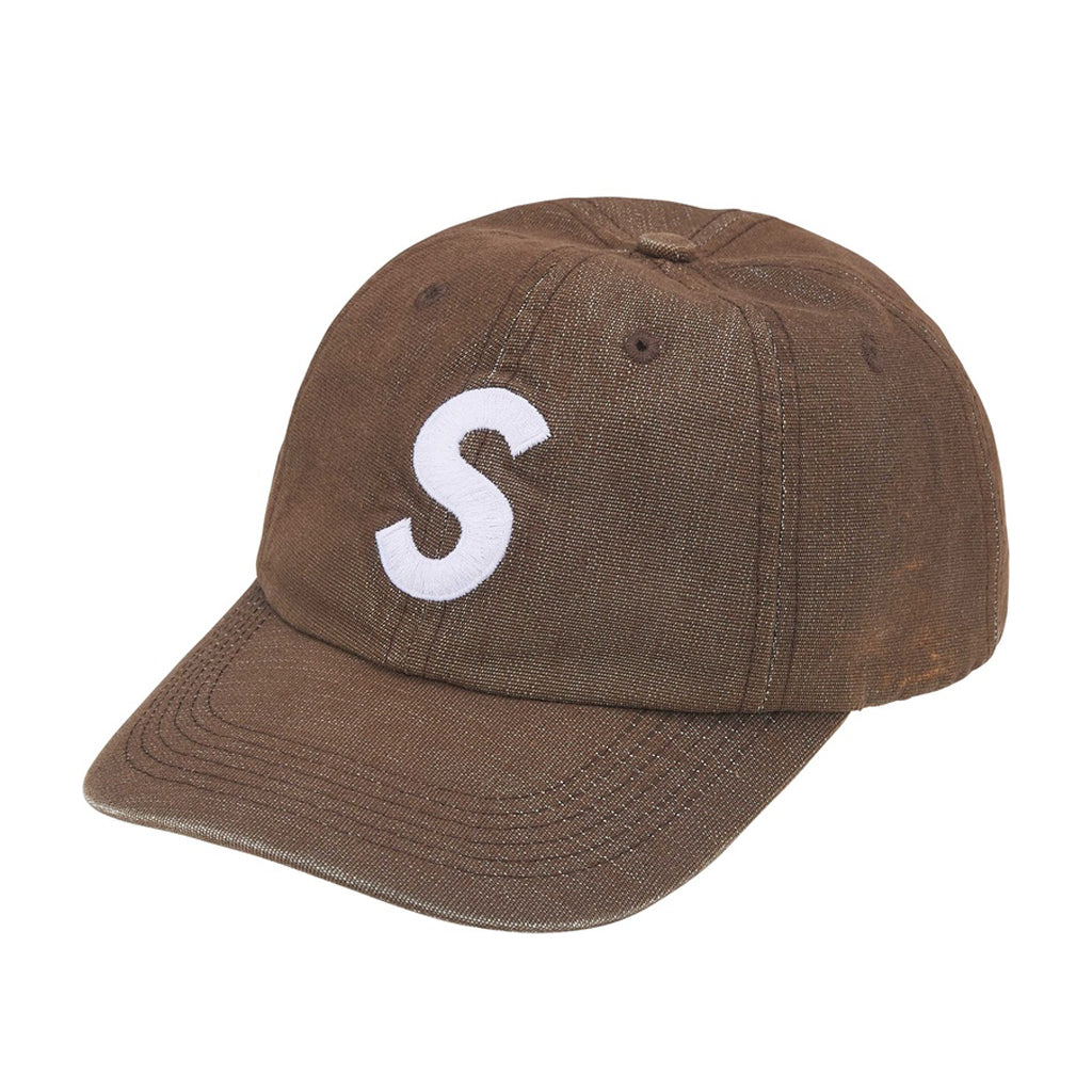 Supreme Cordura Denim  S Logo 6-Panel Cap - Brown FRONT Australia New Zealand