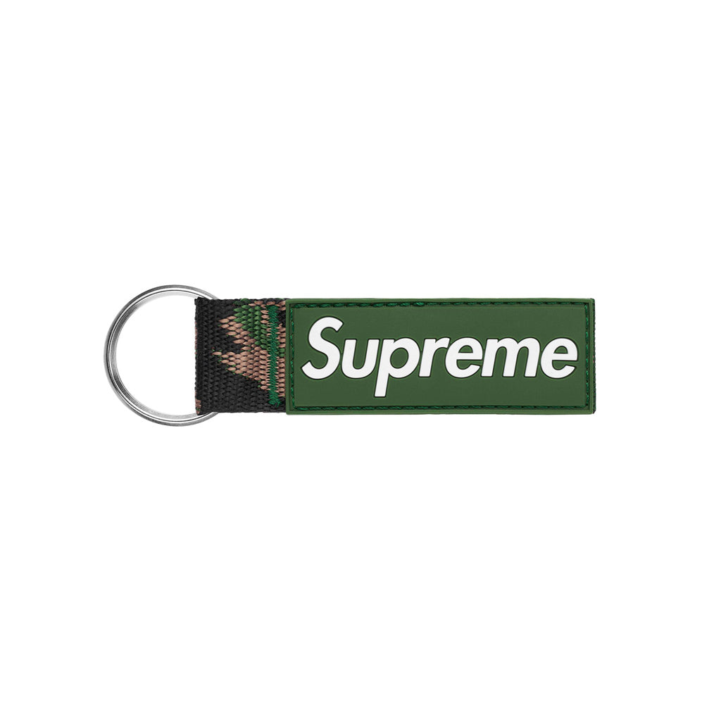 Supreme Webbing Keychain – Green Camo | Australia New Zealand FRONT