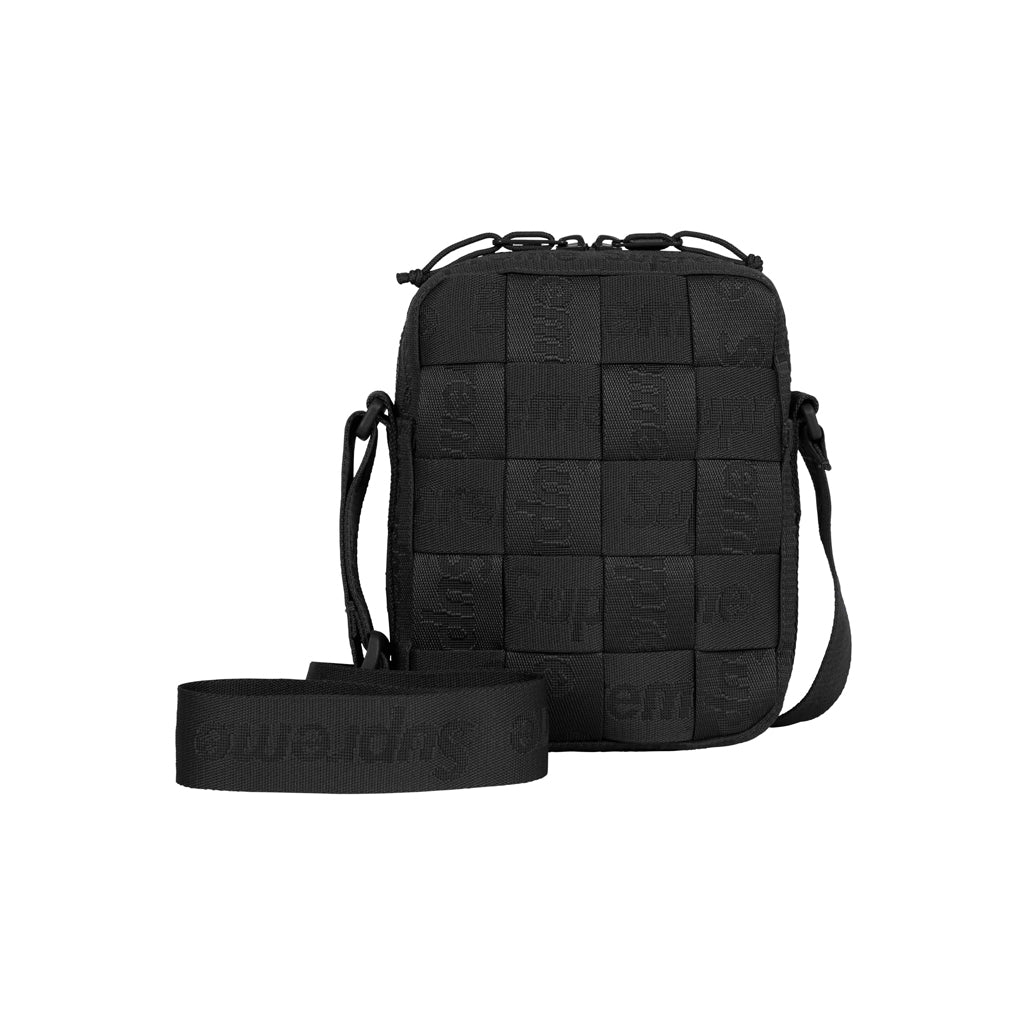 Supreme Woven Shoulder Side Bag - Black | Australia New Zealand CLOSE UP