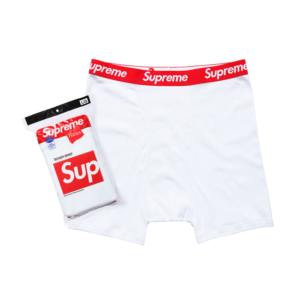 Supreme x Hanes Boxer Briefs – White / Red | Australia New Zealand