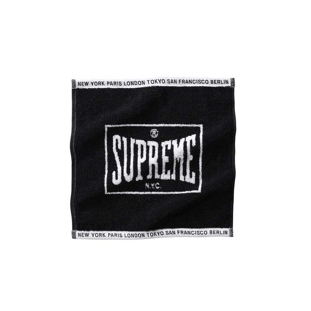 Supreme Square Mini Towel - Black | Australia New Zealand FRONT