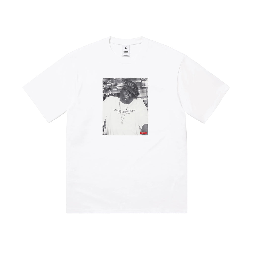 Supreme x Jordan Biggie Tee - White | Australia New Zealand FRONT 