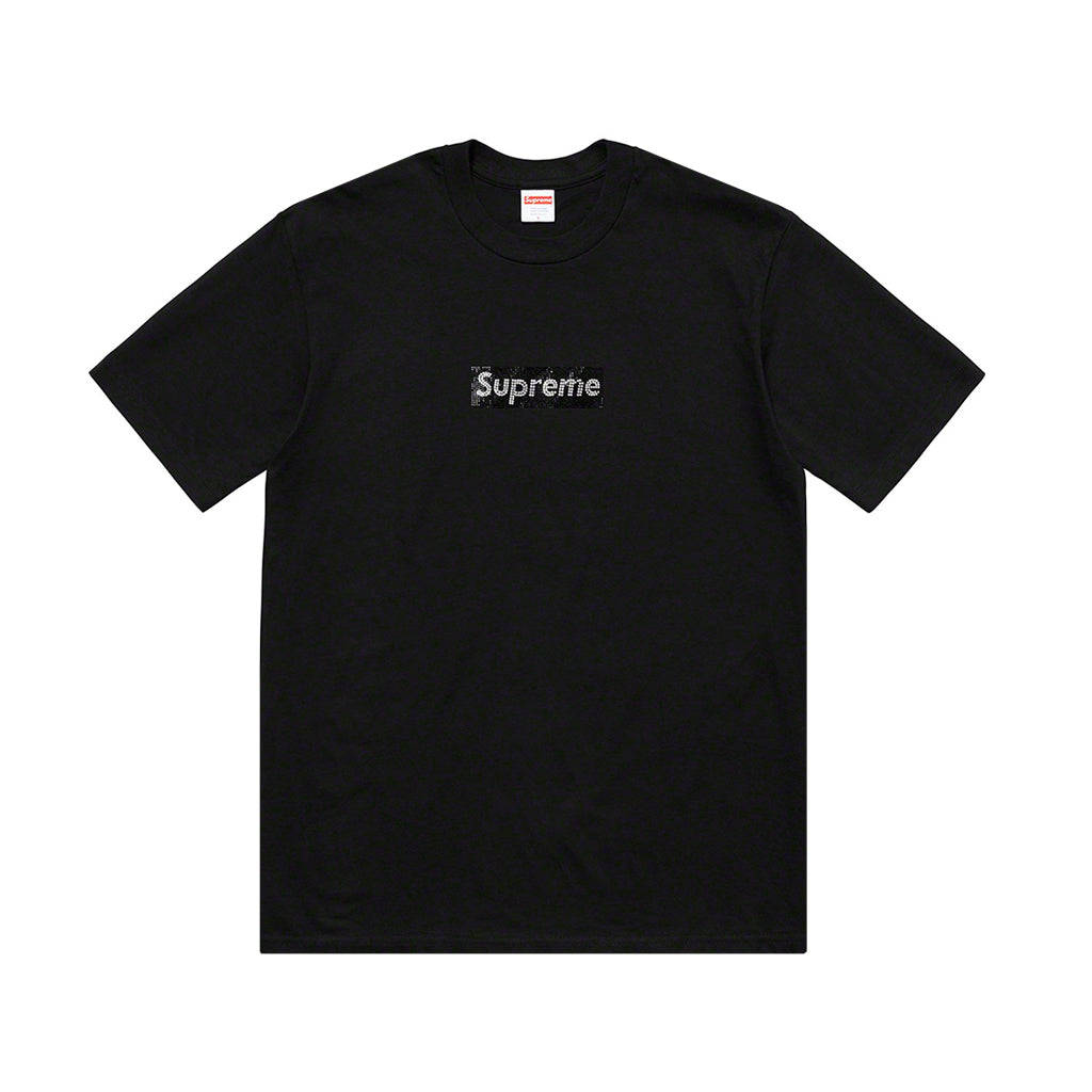 Supreme x Swarovski Box Logo Tee - Black | Australia New Zealand 
