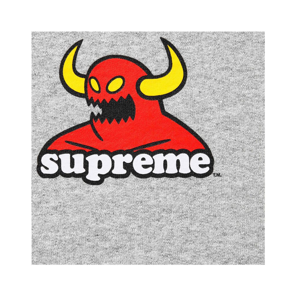 Supreme x Toy Machine Hooded Sweatshirt – Heather Grey Logo