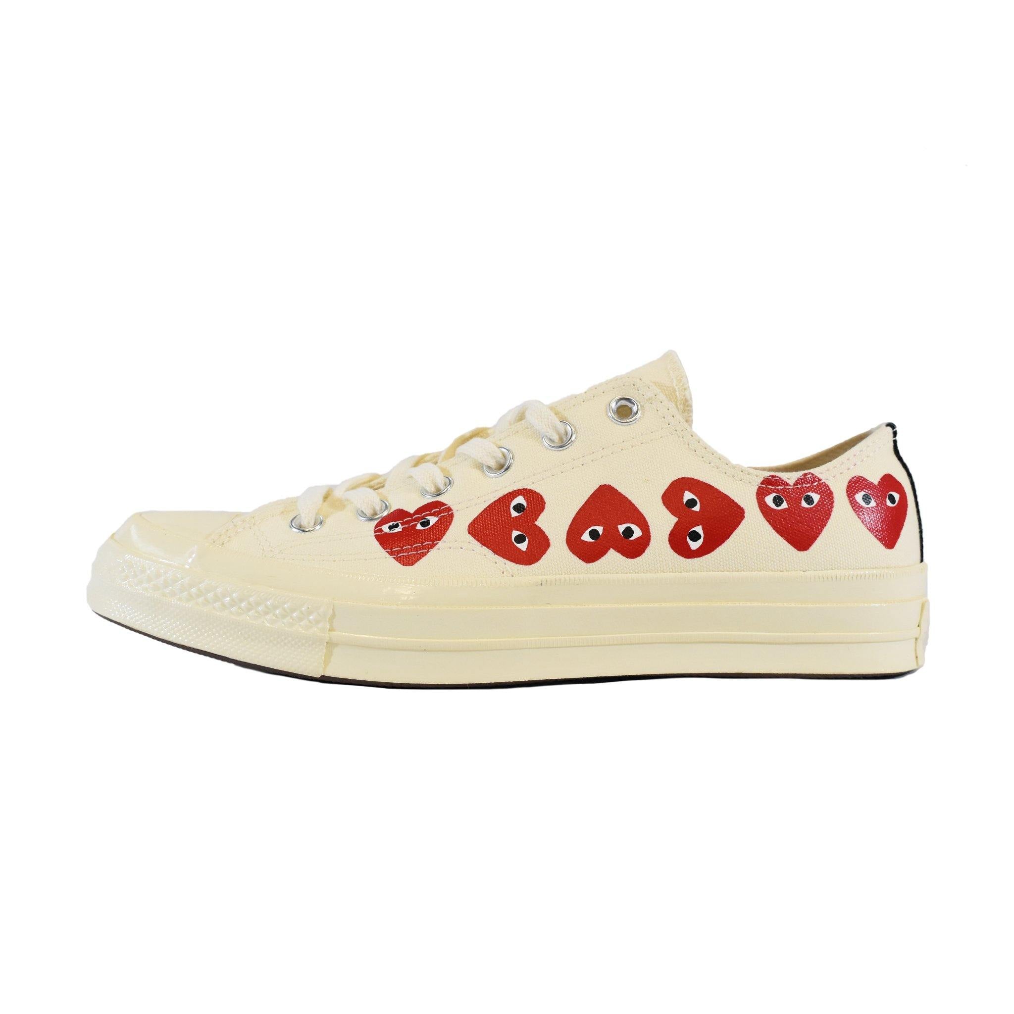 Converse Chuck Taylor All-Star 70s Ox Comme des Garcons Play Multi-Heart - White | Australia