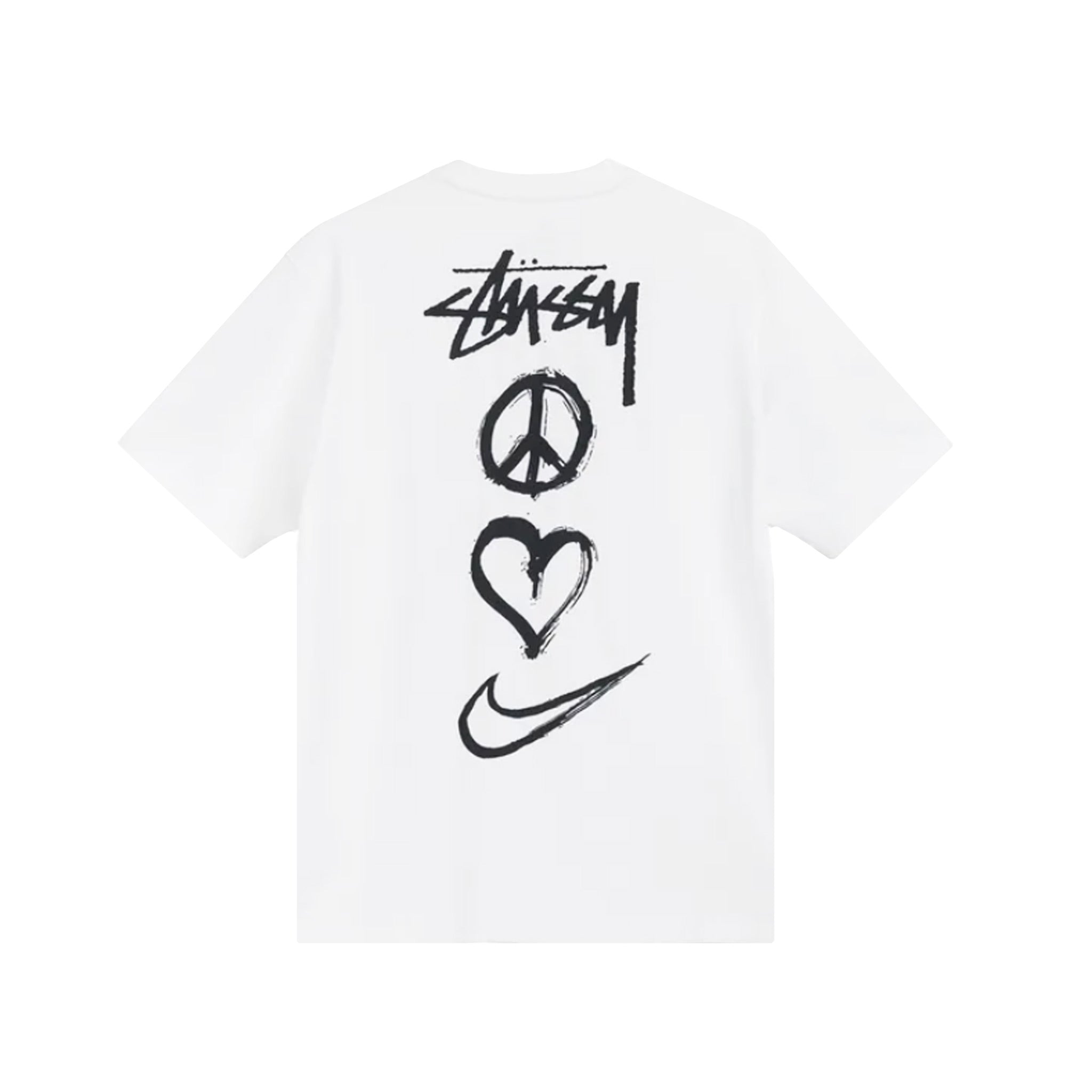 Nike x Stussy Peace Love Swoosh Tee - White | Points Streetwear Store ...