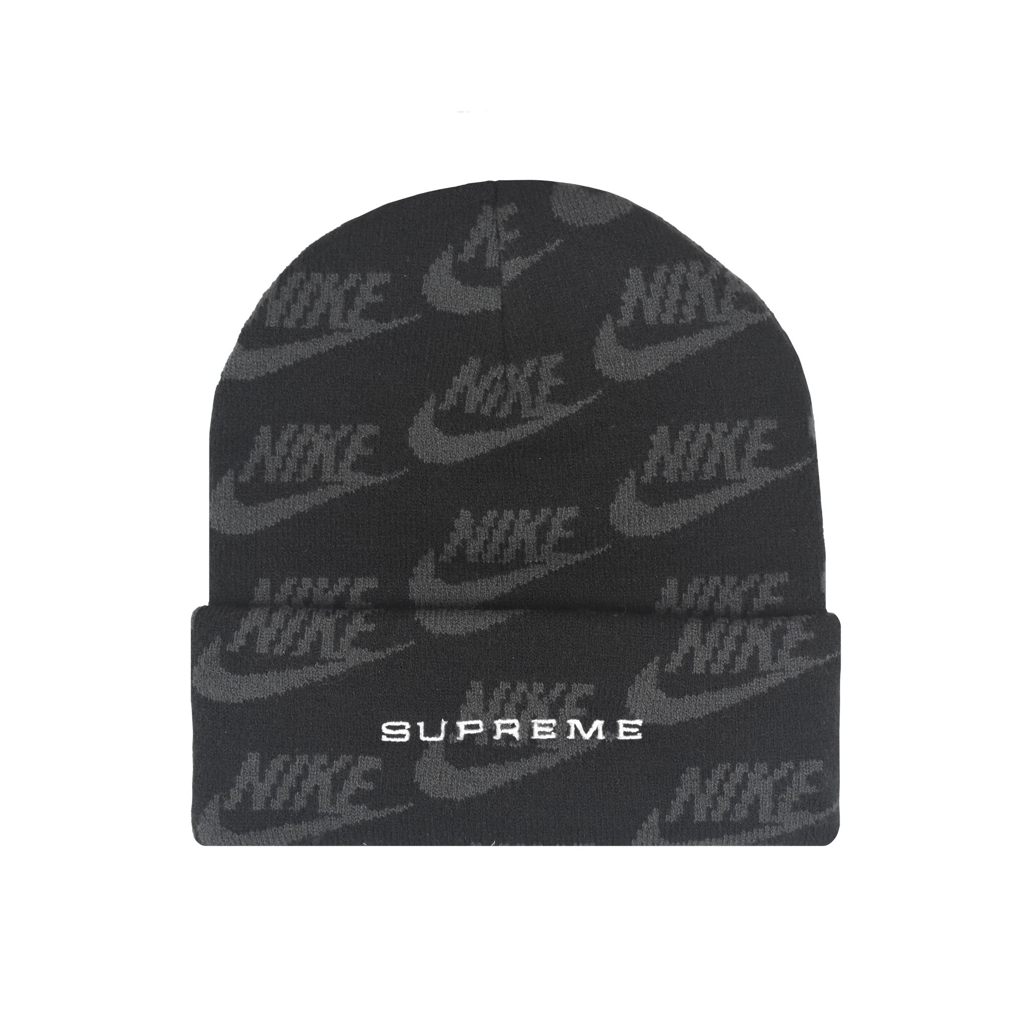 Supreme x Nike Jacquard Logo Beanie - Black | Australia New Zealand