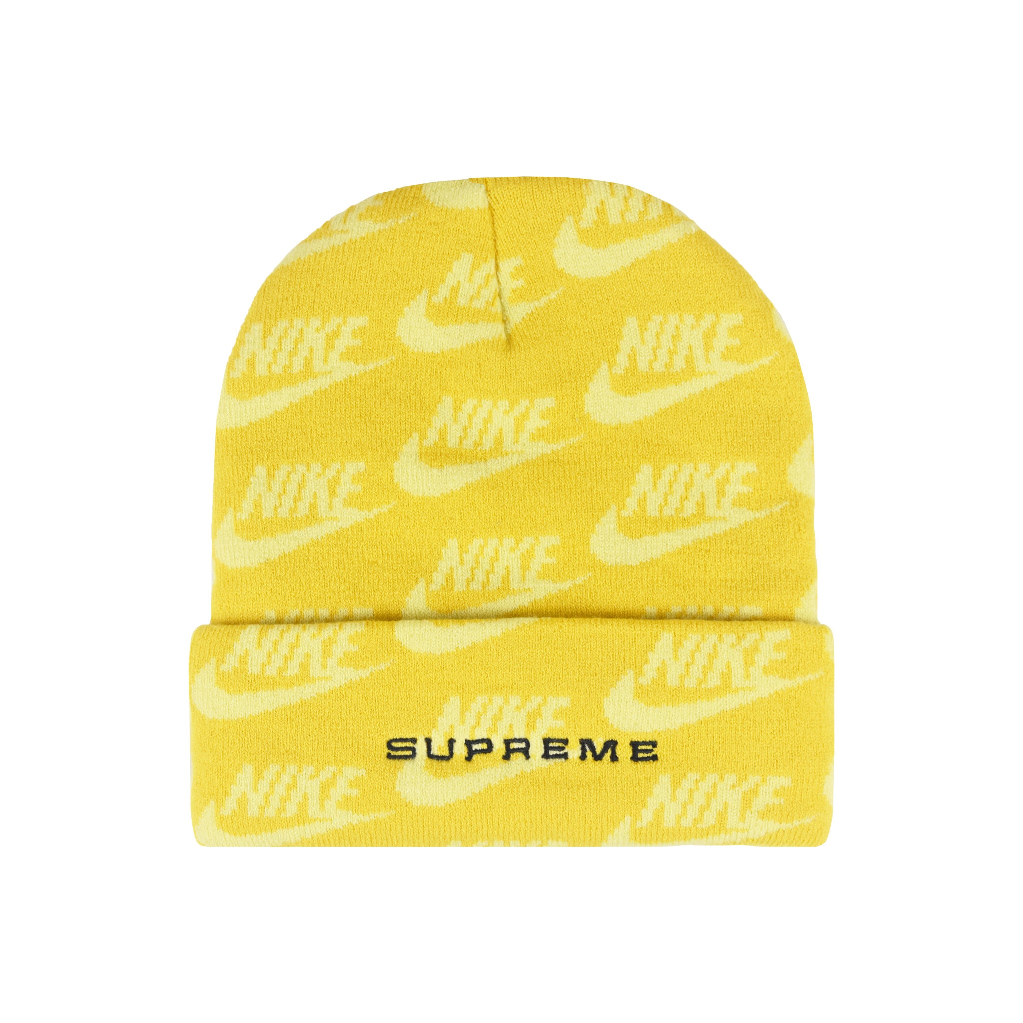 Supreme x Nike Jacquard Logo Beanie - Pale Yellow | Australia New Zealand